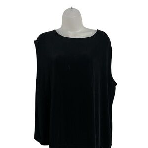 Coldwater Creek Black Boxy Muscle Tee Blouse